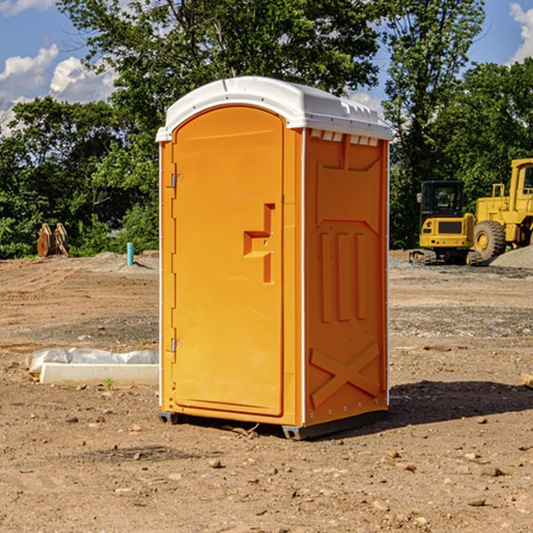 how often are the portable restrooms cleaned and serviced during a rental period in Philippi